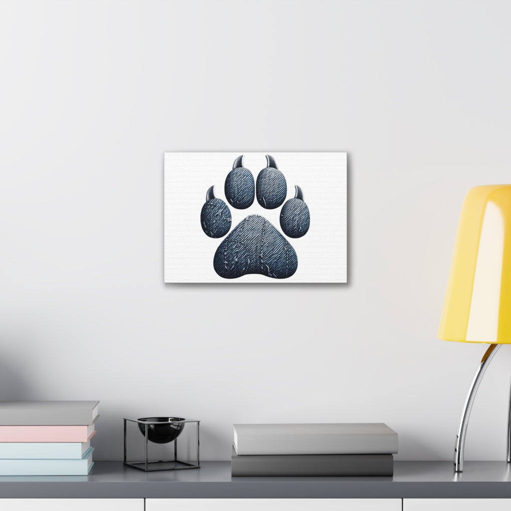 Denim Paw Canvas Stretched, 0.75"