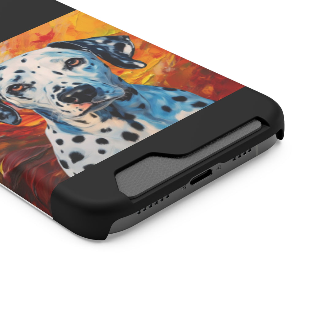 Dalmation Phone Case with Card Holder