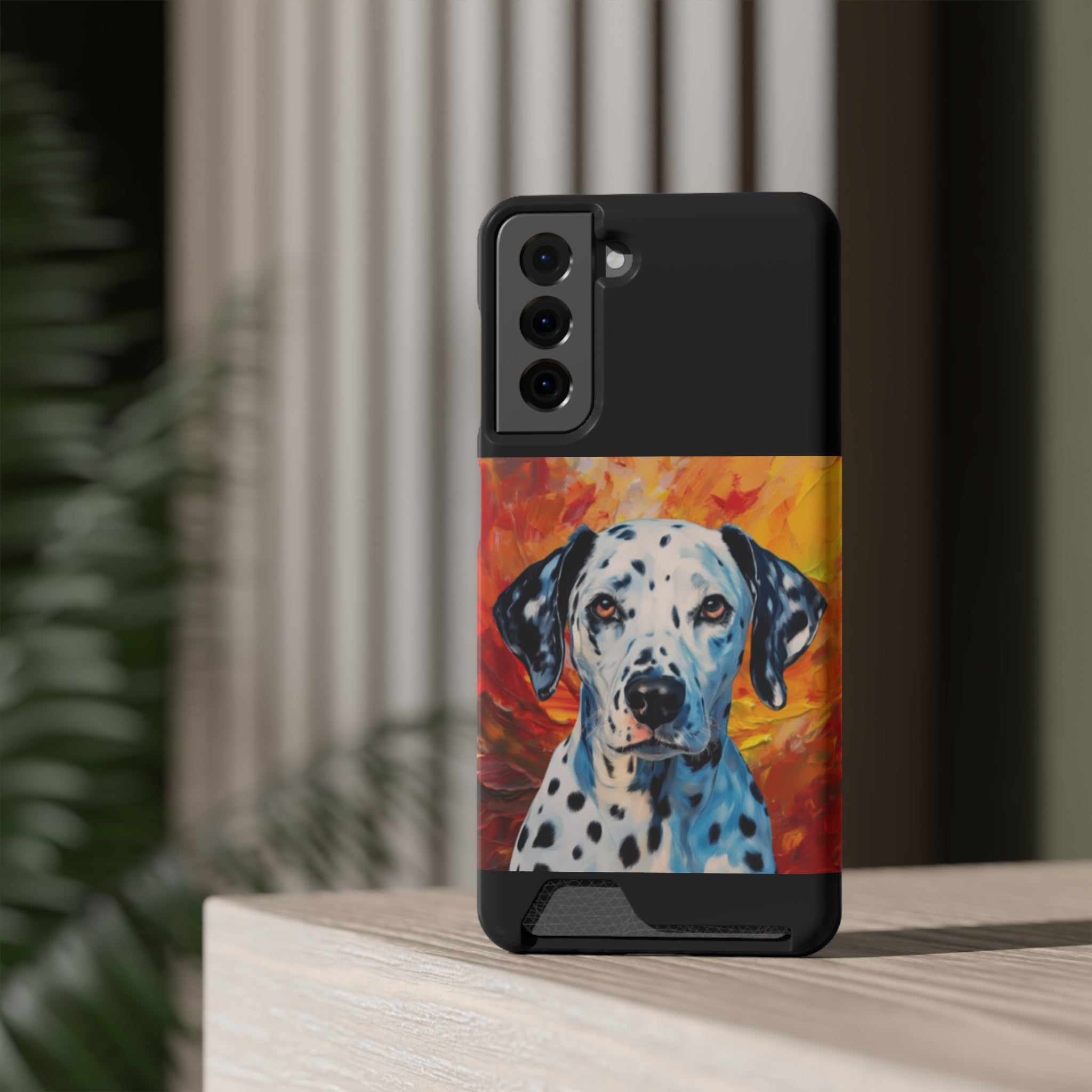 Dalmation Phone Case with Card Holder