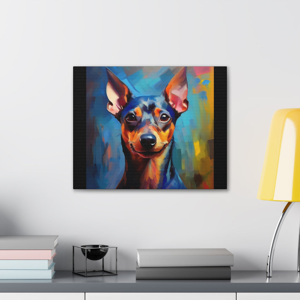 Miniature Pinscher Canvas Stretched, 0.75"