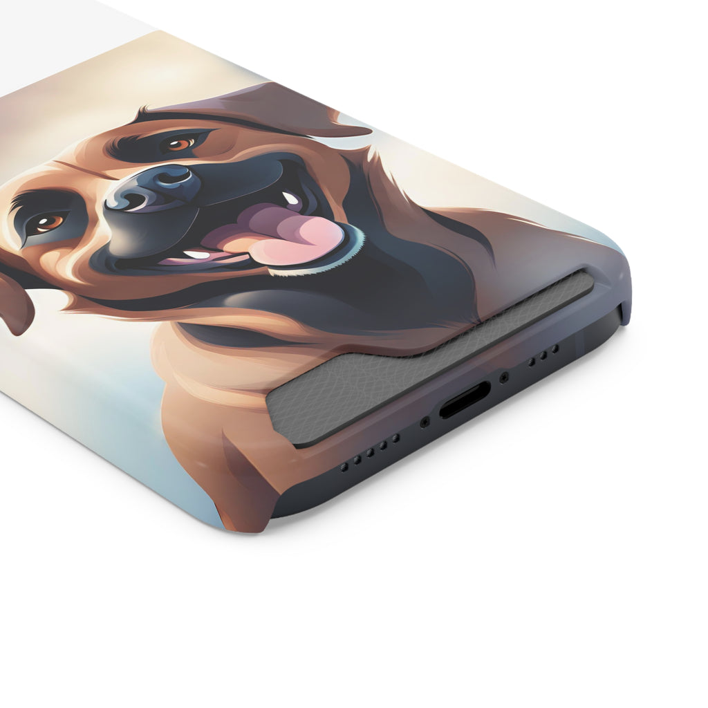 Black Mouth Cur Phone Case with Card Holder