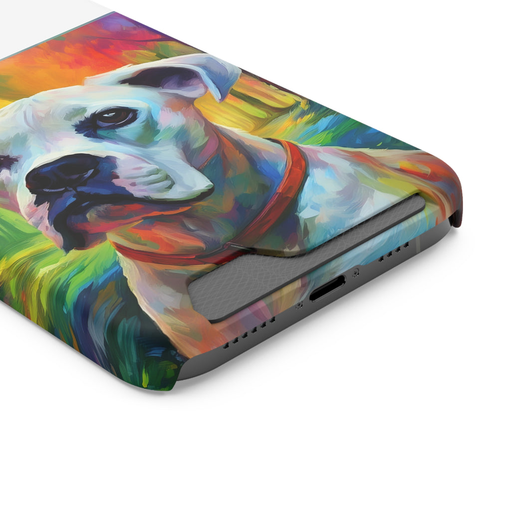 Boxer Rainbow Sky Phone Case with Card Holder