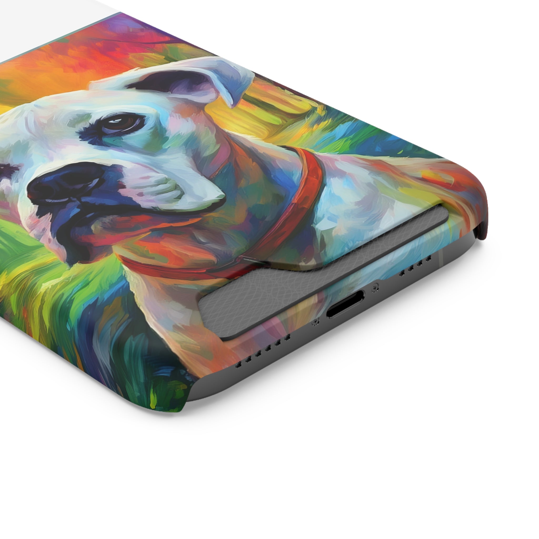 Boxer Rainbow Sky Phone Case with Card Holder