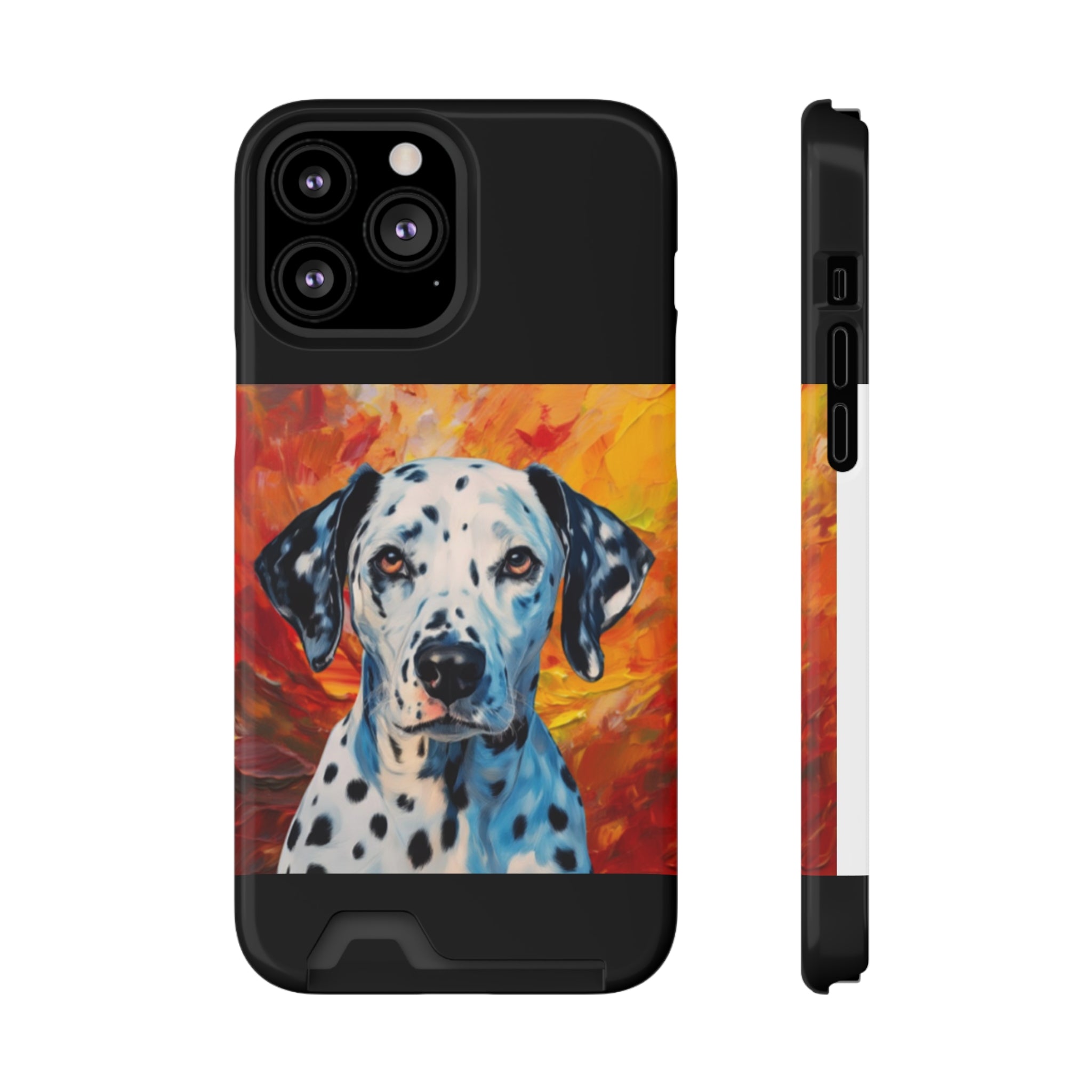 Dalmation Phone Case with Card Holder