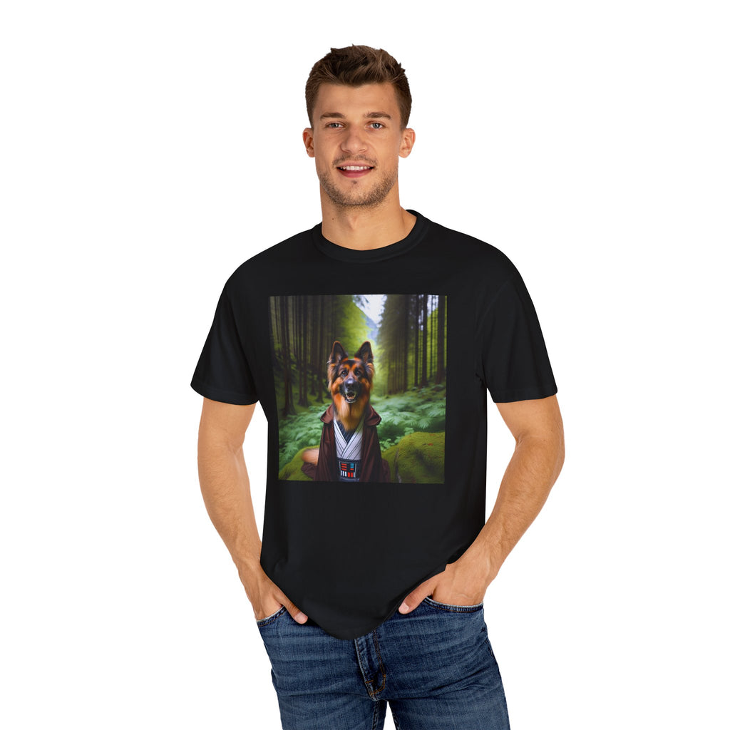 German Shepherd Forest Knight Unisex Garment-Dyed T-shirt