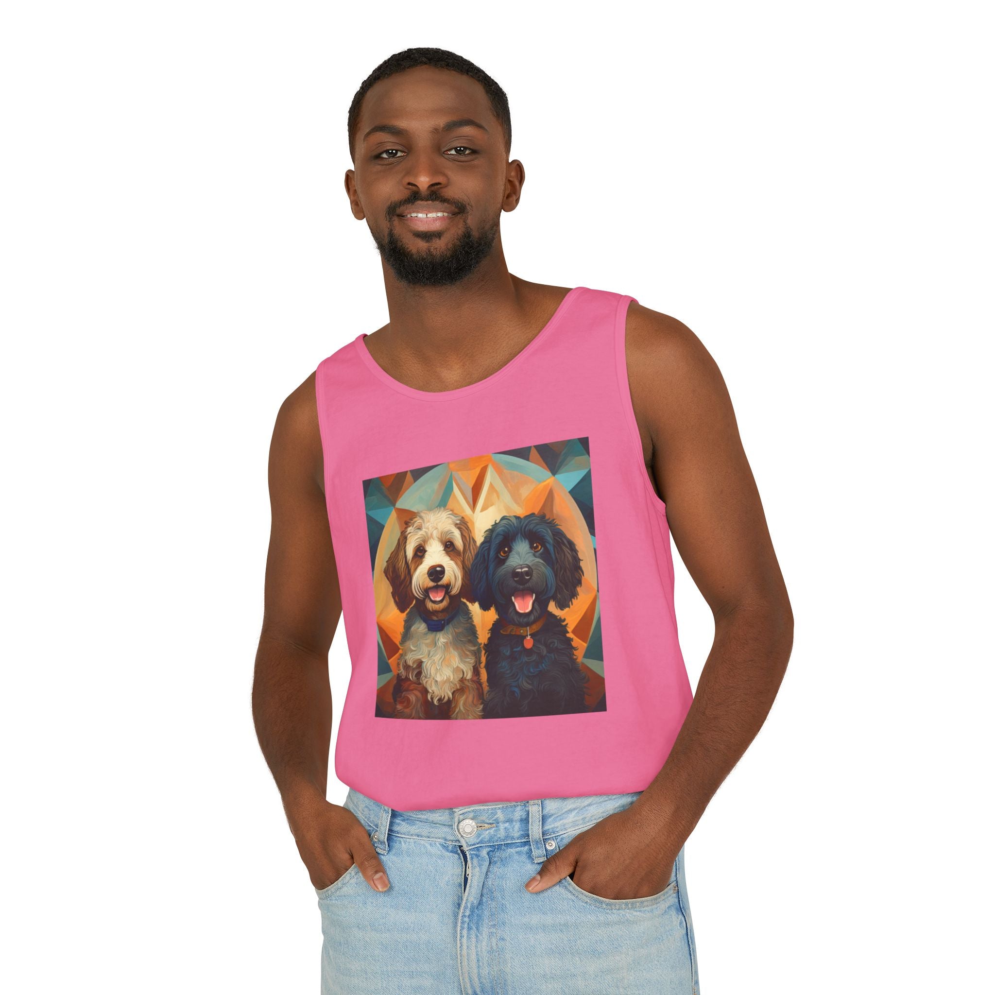 Doodles, Black & Tan Tank Top