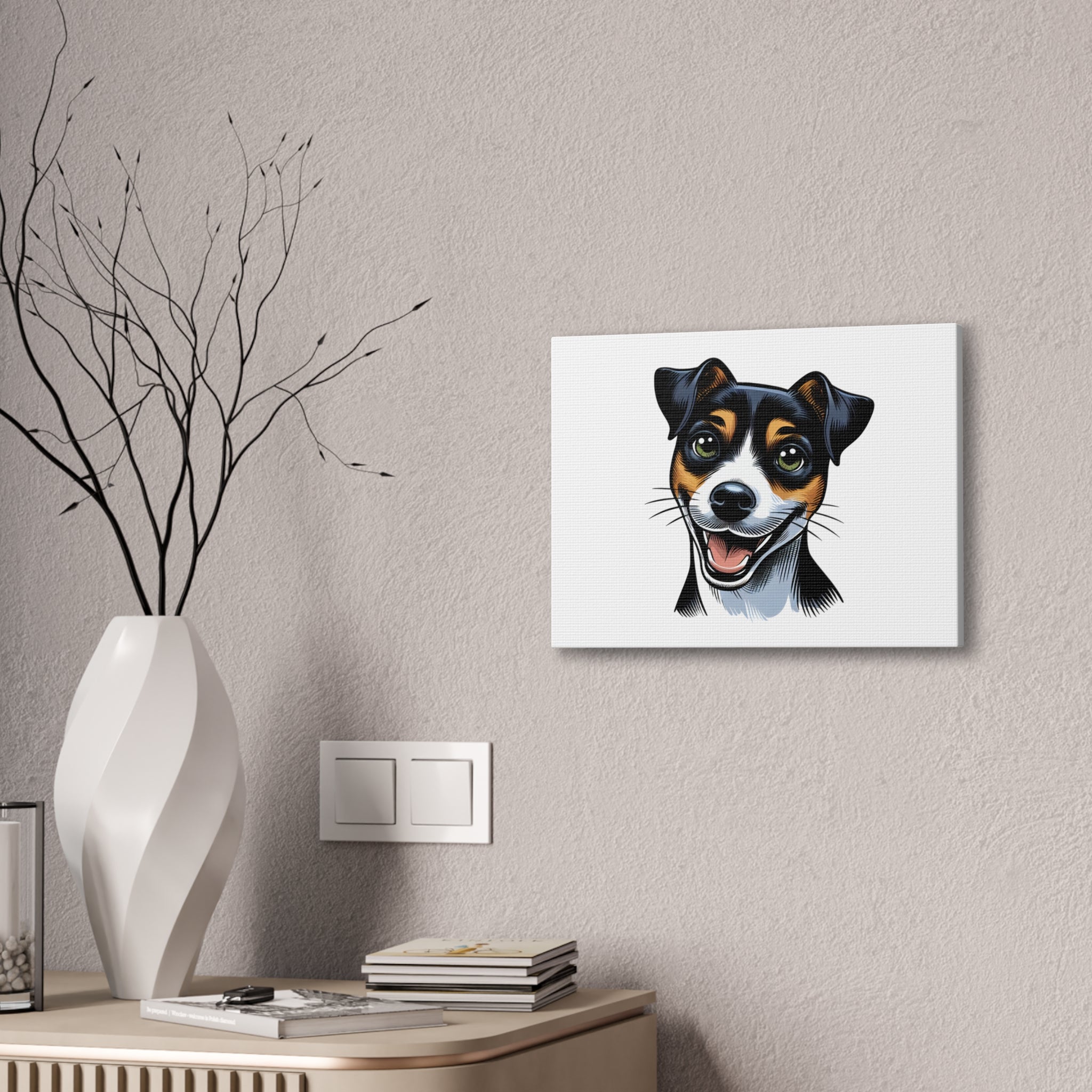 Jack Russel Canvas Stretched, 0.75"