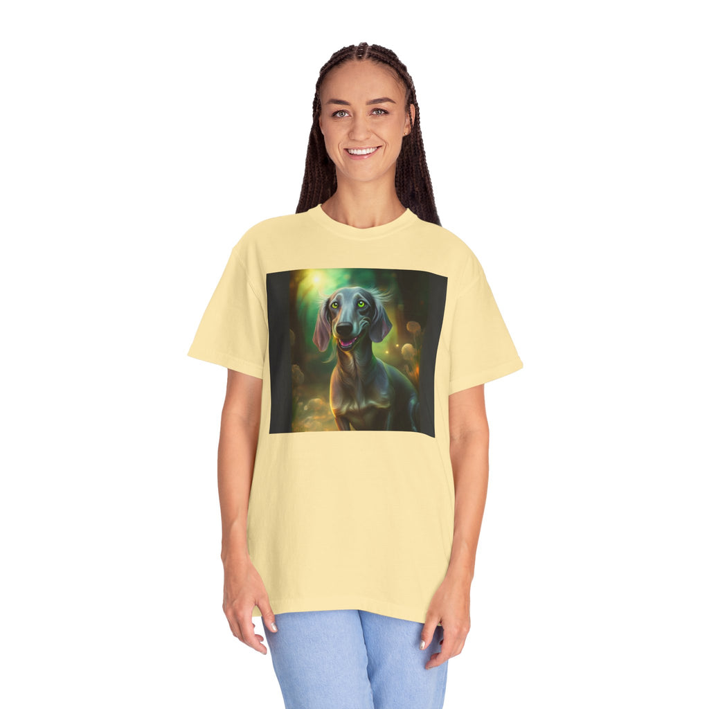 Silver Grey Dachshund Unisex Garment-Dyed T-shirt