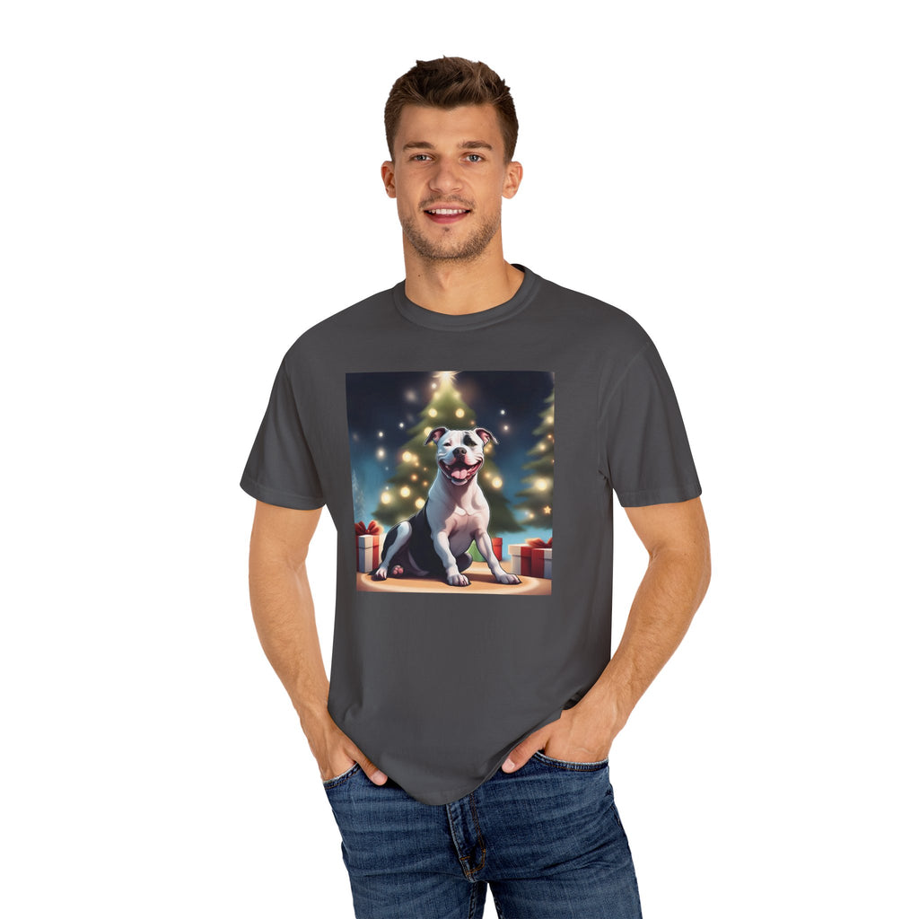 Pit Bull Holiday Unisex Garment-Dyed T-shirt
