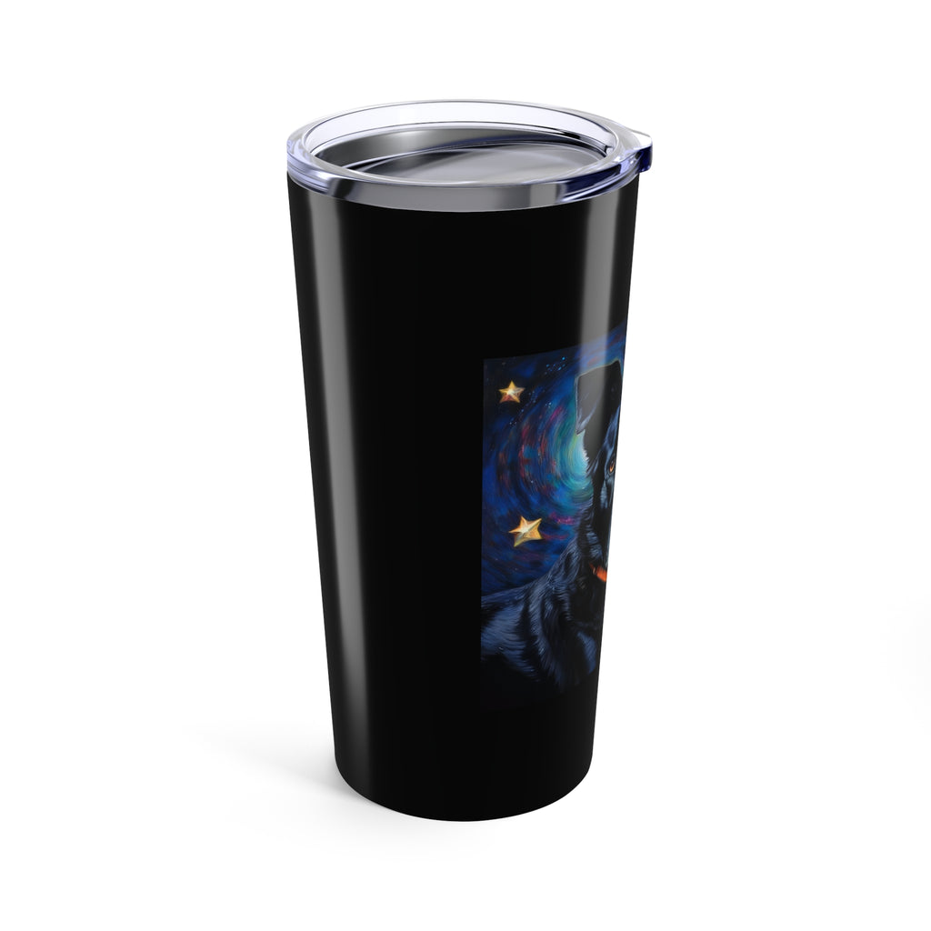 Black Shepherd Lab Stary Night Tumbler 20oz