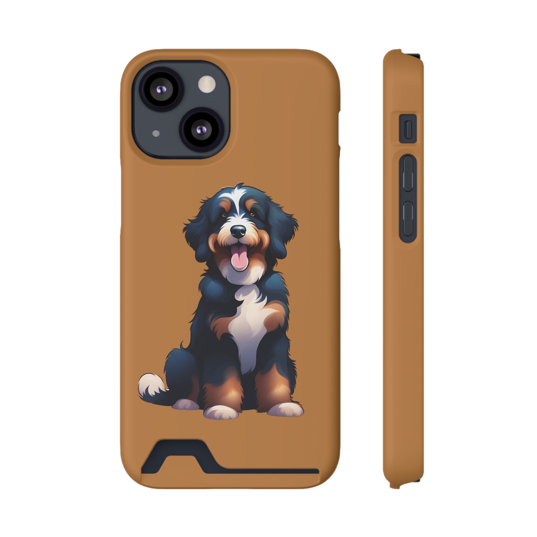 Bernie doodle Phone Case with Card Holder