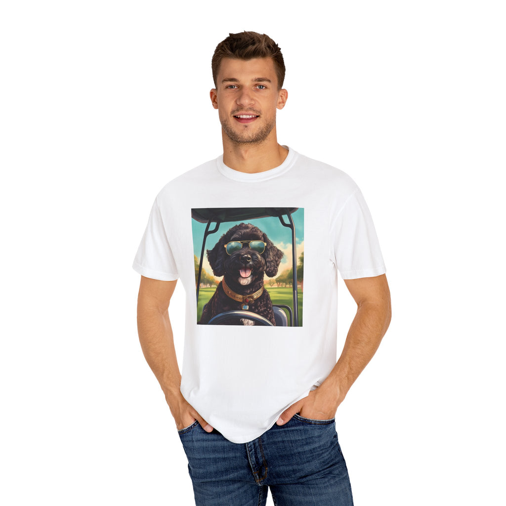 Doodle Golf Cart Unisex Garment-Dyed T-shirt