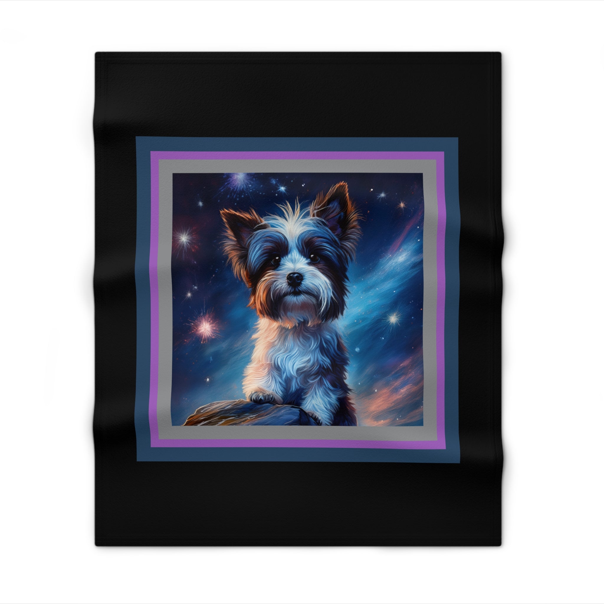 Biewer Terrier Stary Night Builder Throw Blanket