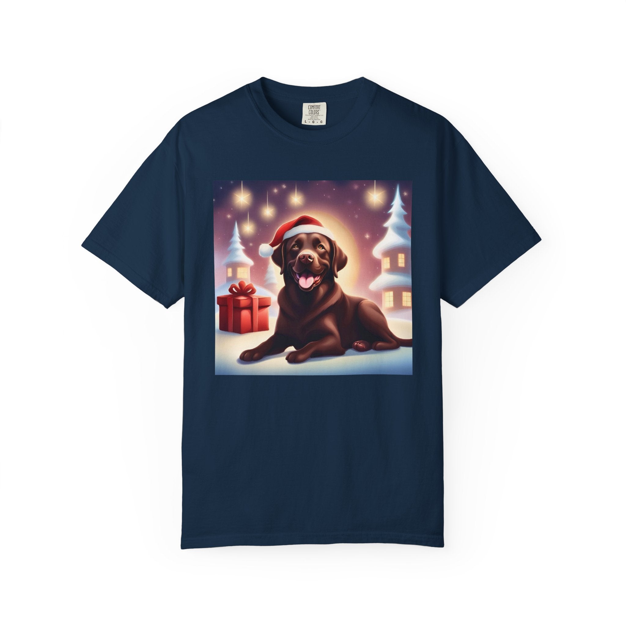 Chocolate Lab Holiday Unisex Garment-Dyed T-shirt