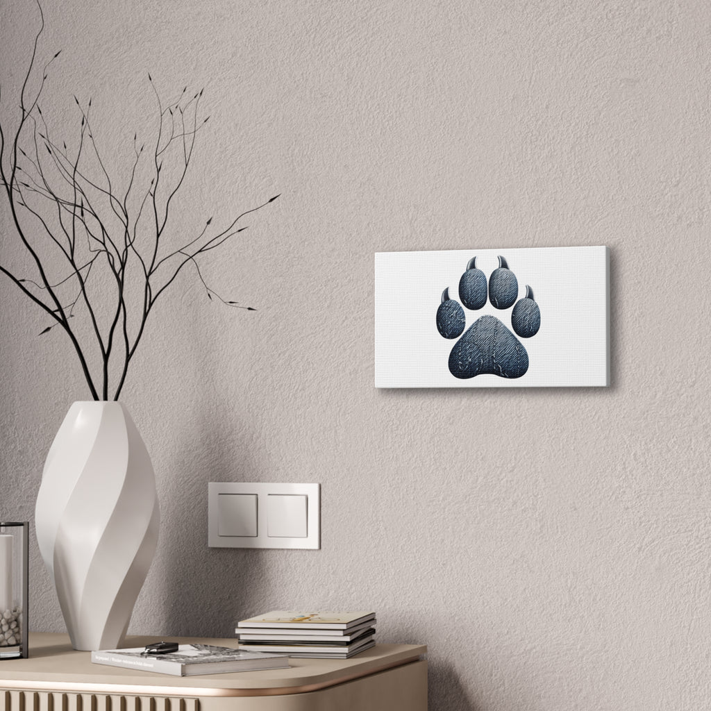 Denim Paw Canvas Stretched, 0.75"