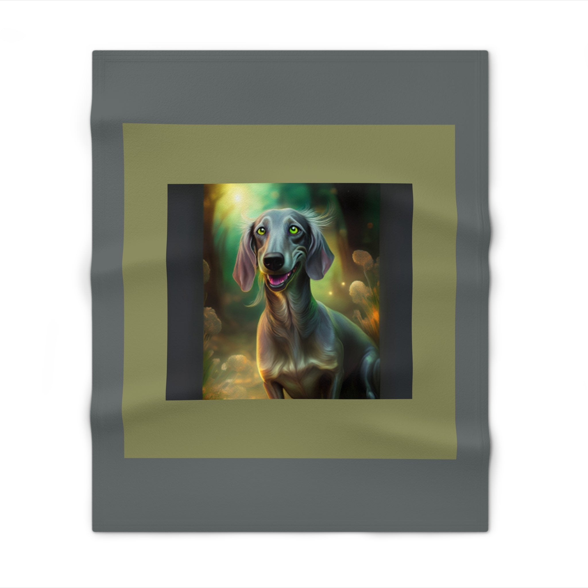 Silver Grey Dachshund Throw Blanket