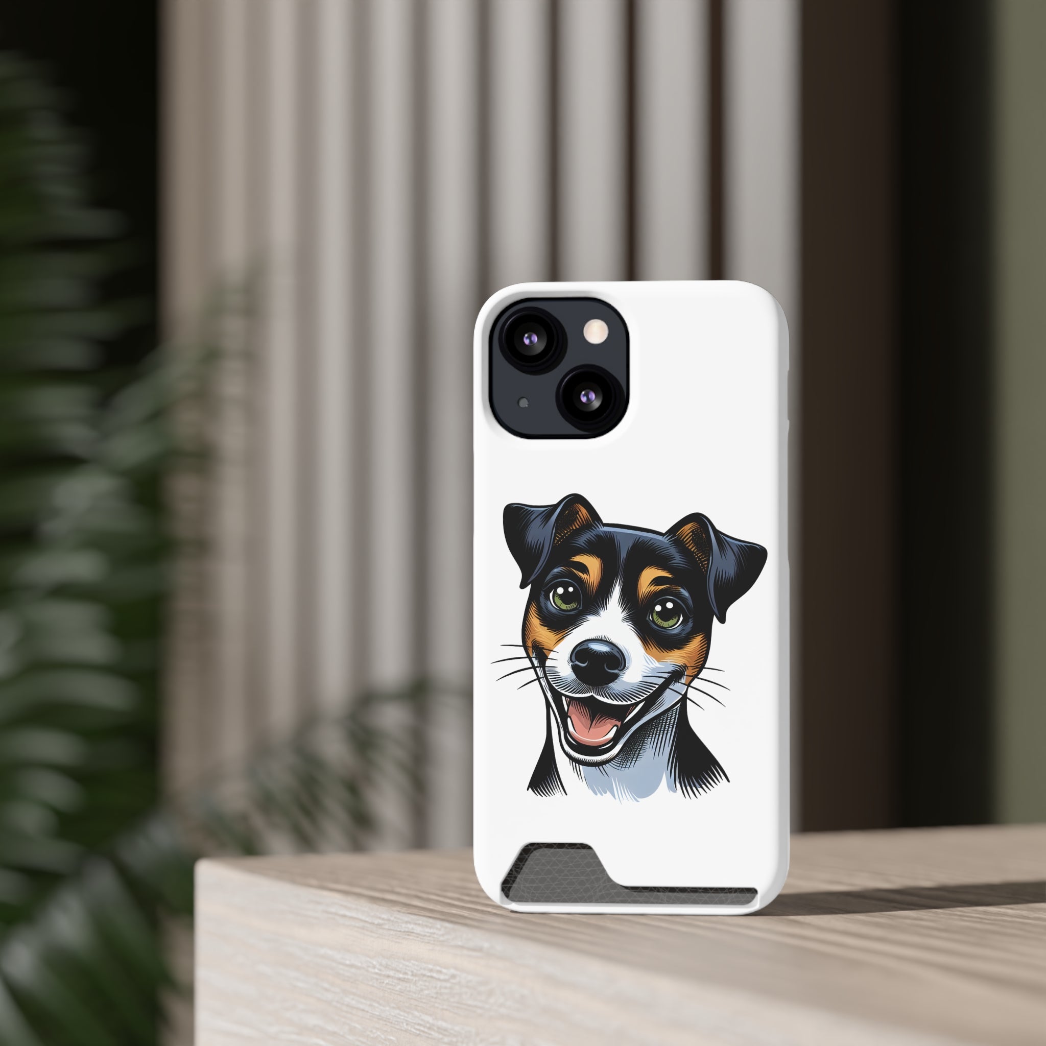 Jack Russel Phone Case with Card Holder
