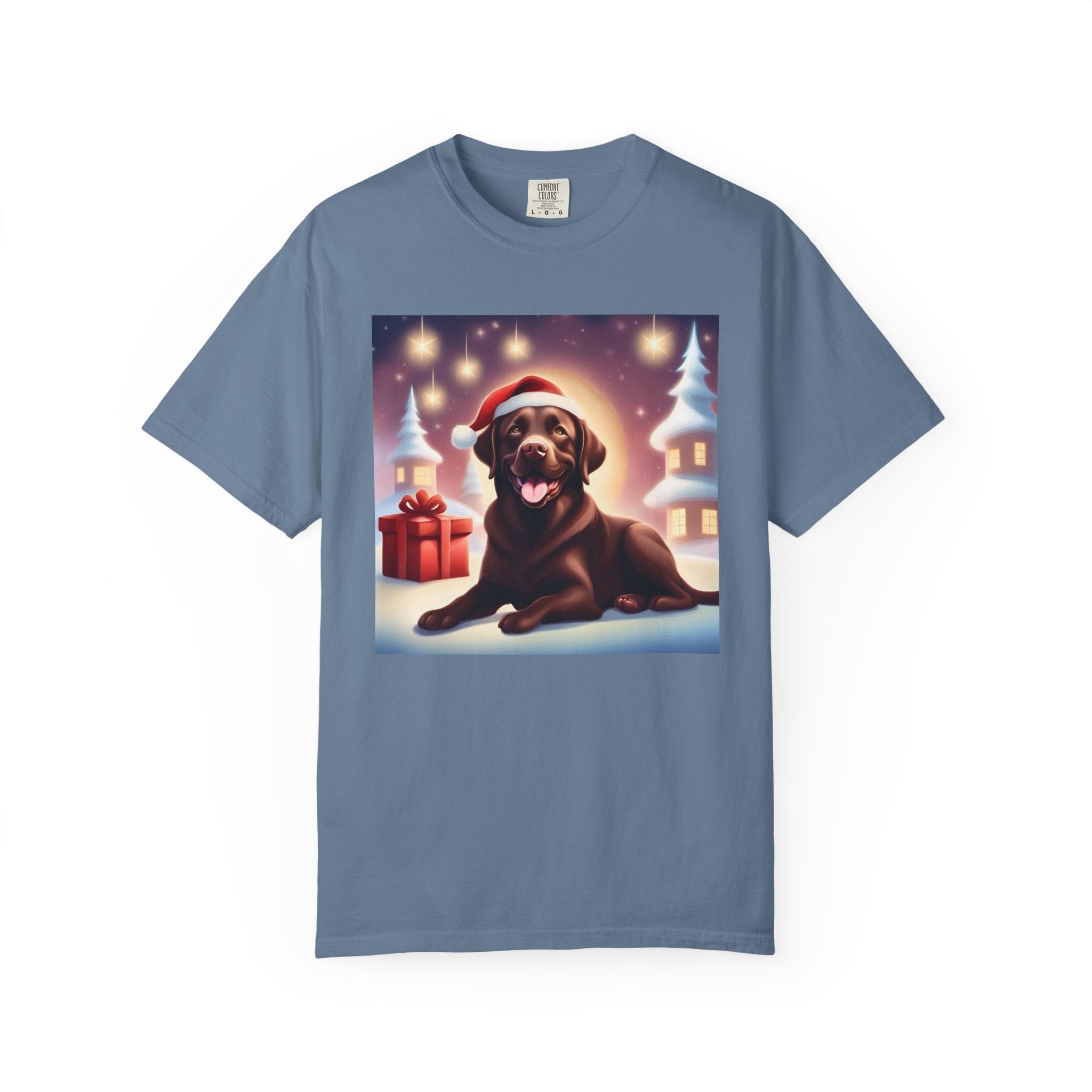 Chocolate Lab Holiday Unisex Garment-Dyed T-shirt