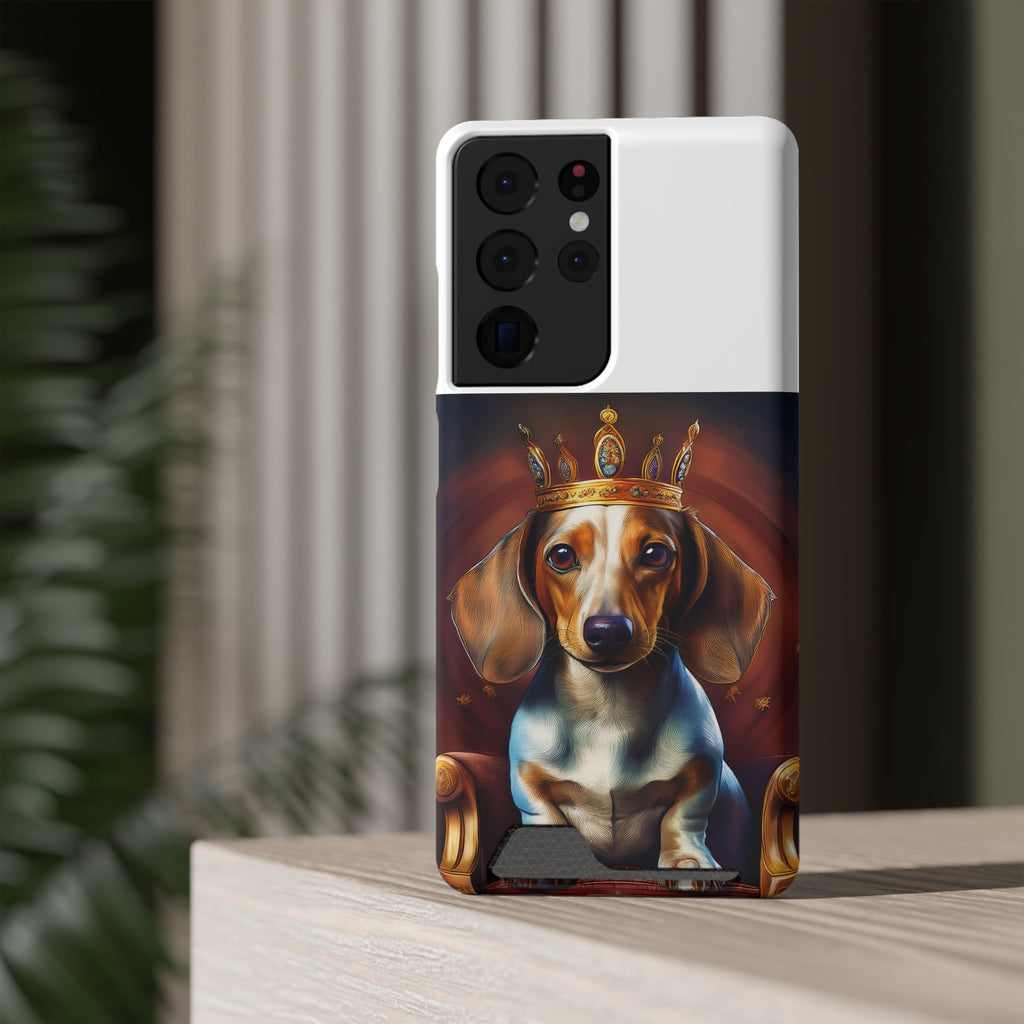 Dachshund Royal Phone Case with Card Holder