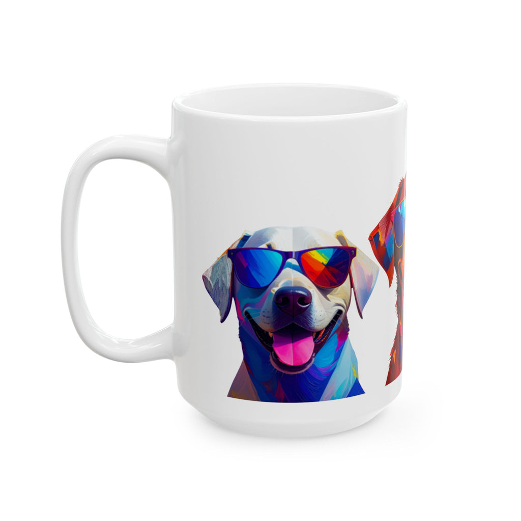 3 Labs Sunglasses Ceramic Mug, (11oz, 15oz)