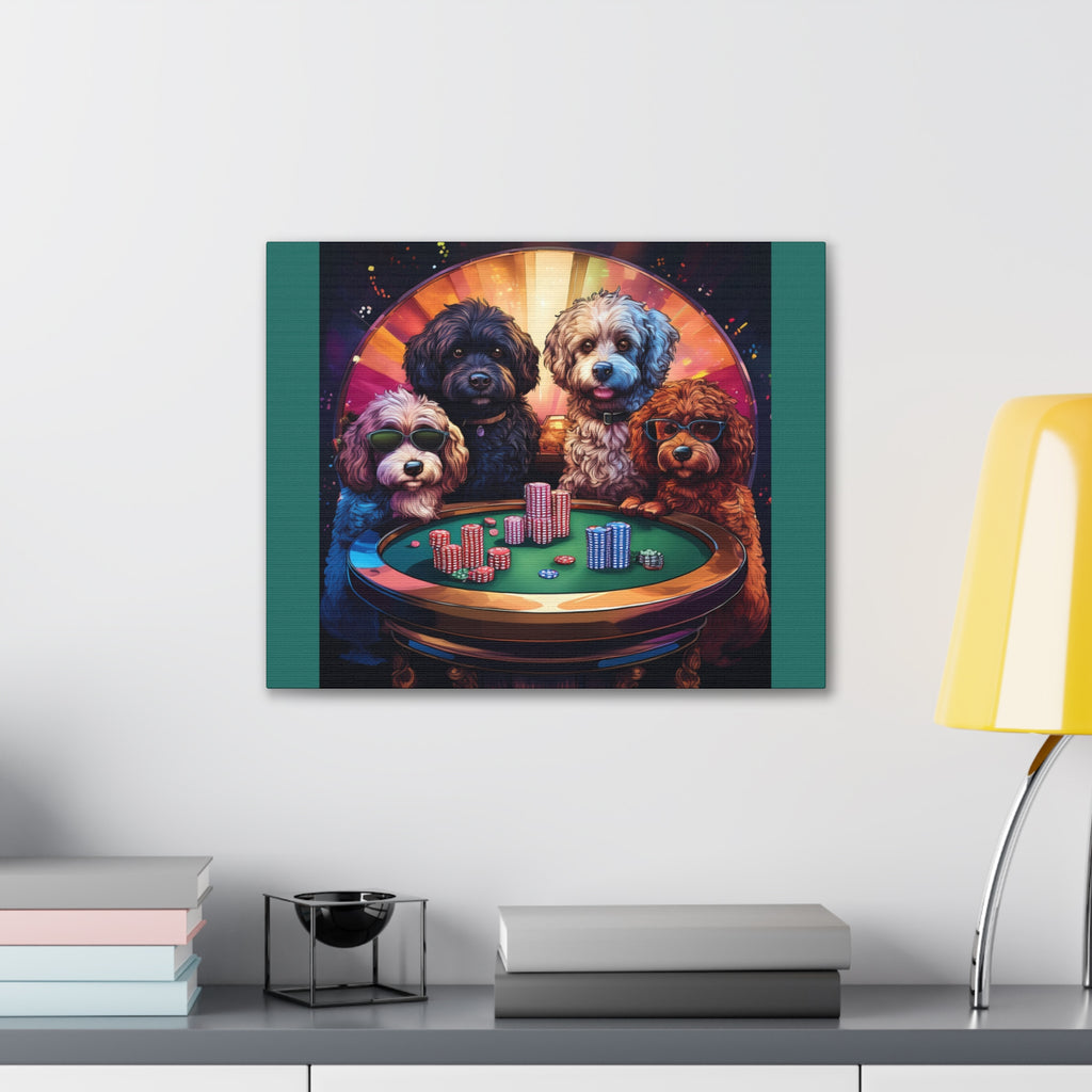 Doodle Poker Game Canvas Painting
