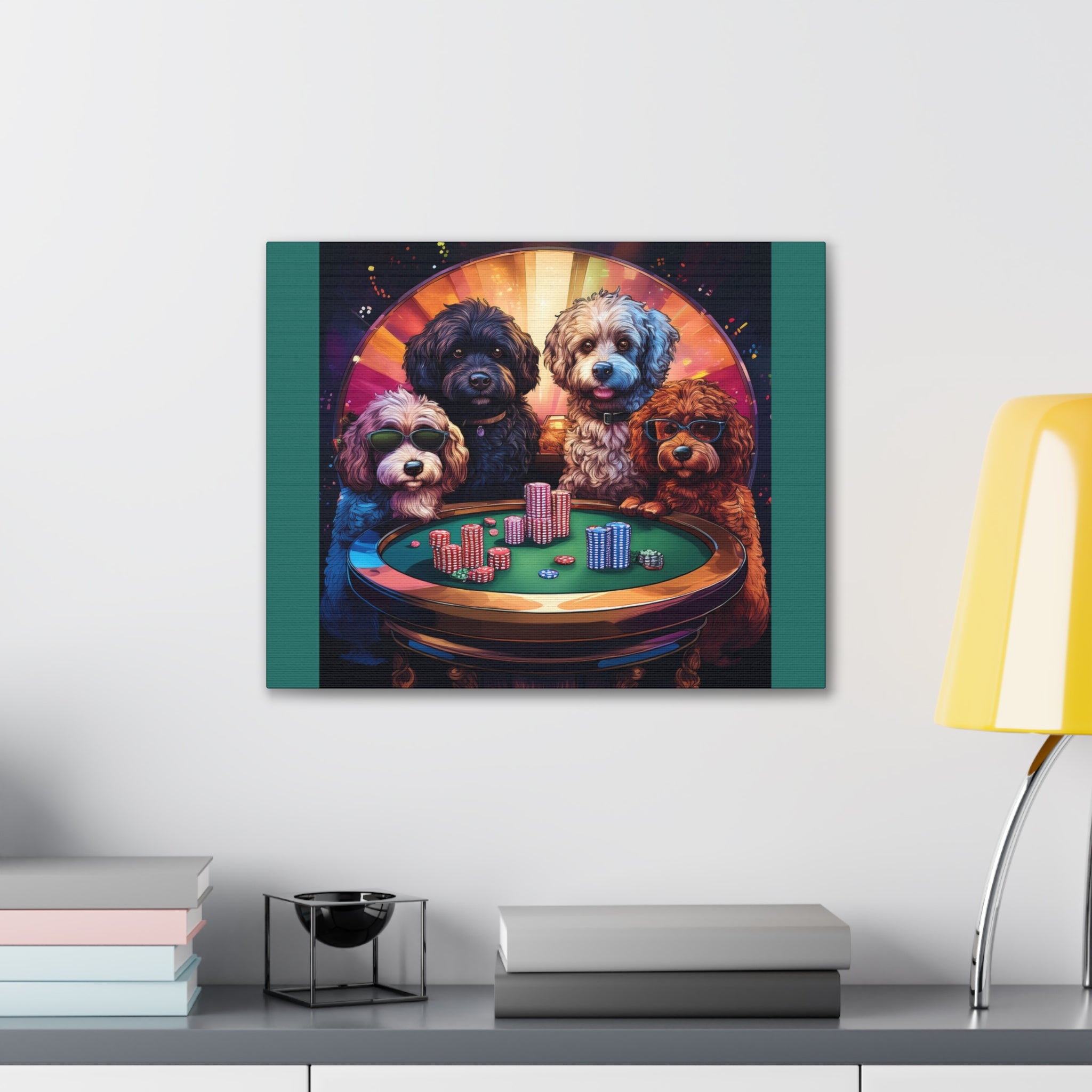 Doodle Poker Game Canvas Painting