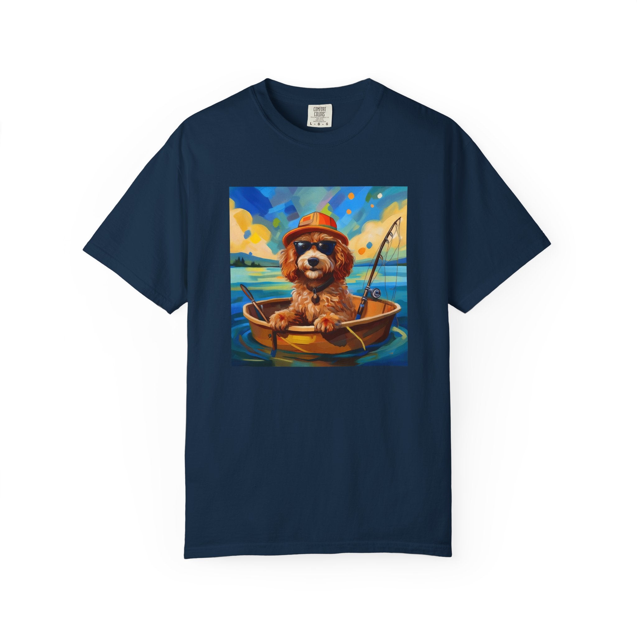 Doodle Fishing Unisex Garment-Dyed T-shirt