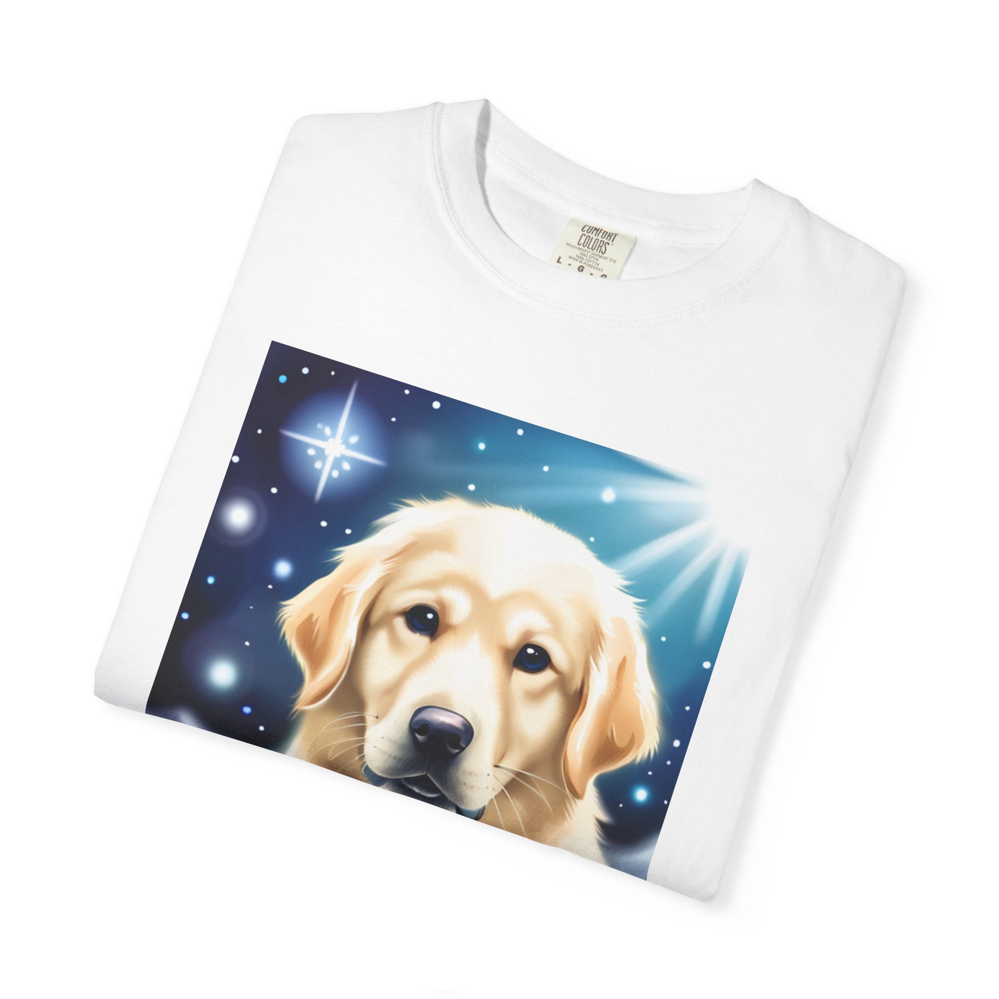 Golden Retriever Stary Night Unisex Garment-Dyed T-shirt
