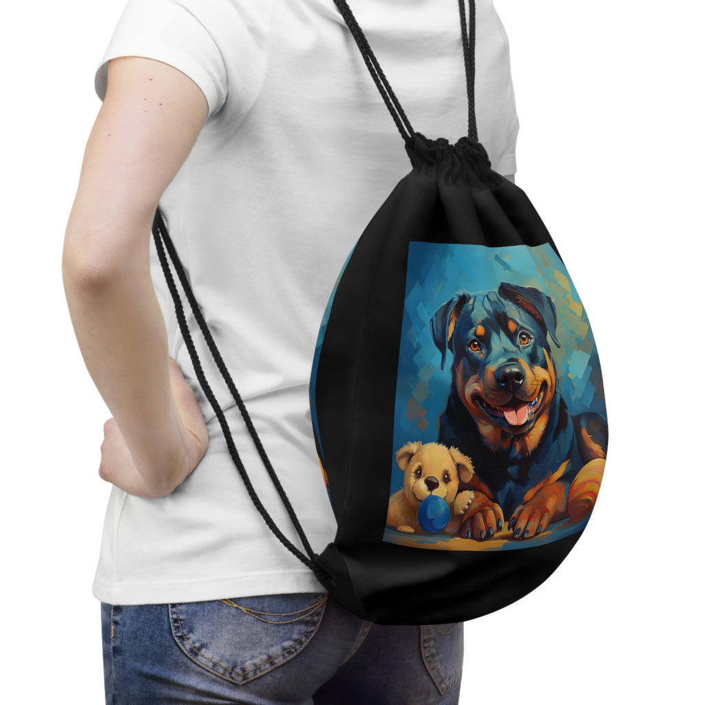 Rottweiler Drawstring Bag