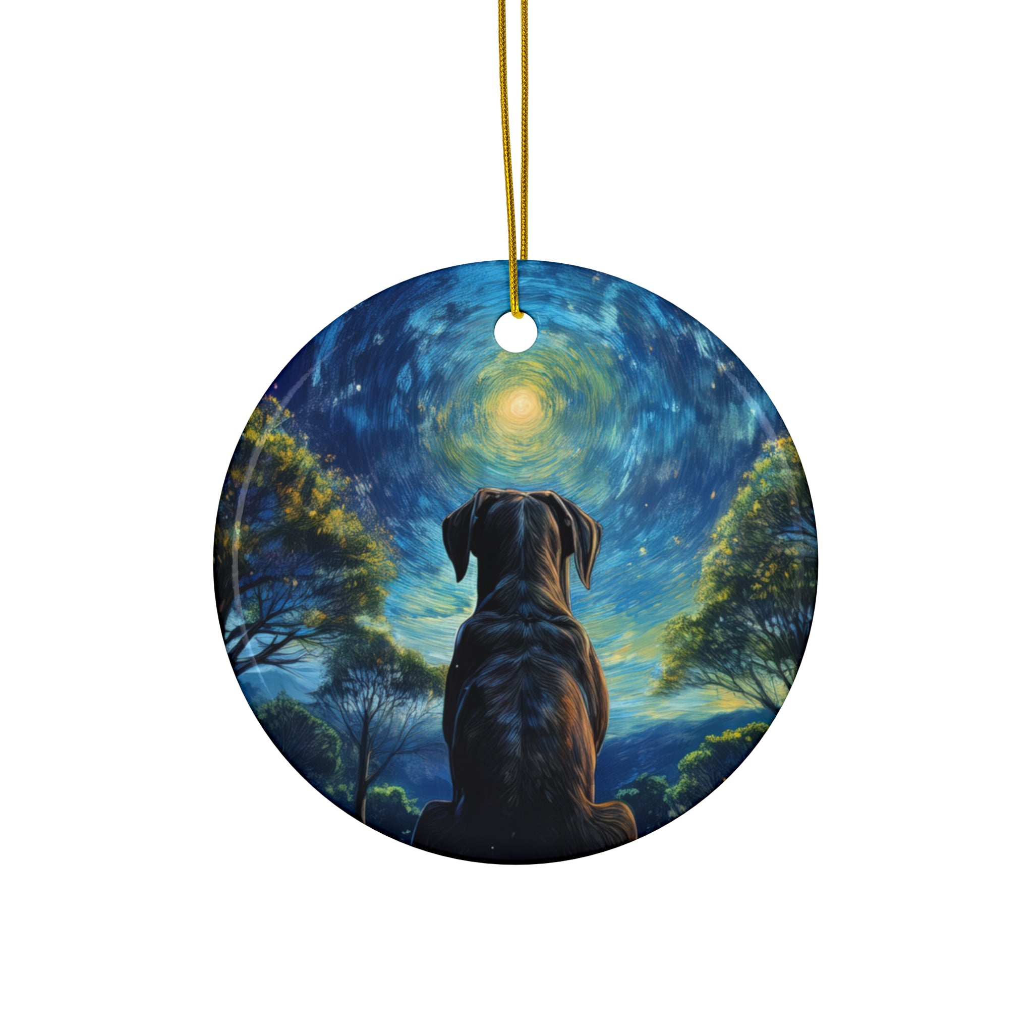 Moonlit Thoughts Ceramic Ornament