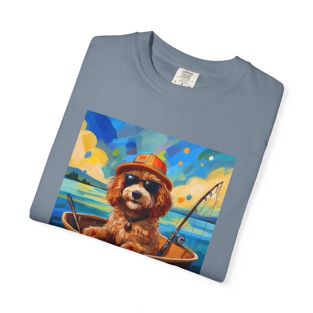 Doodle Fishing Unisex Garment-Dyed T-shirt