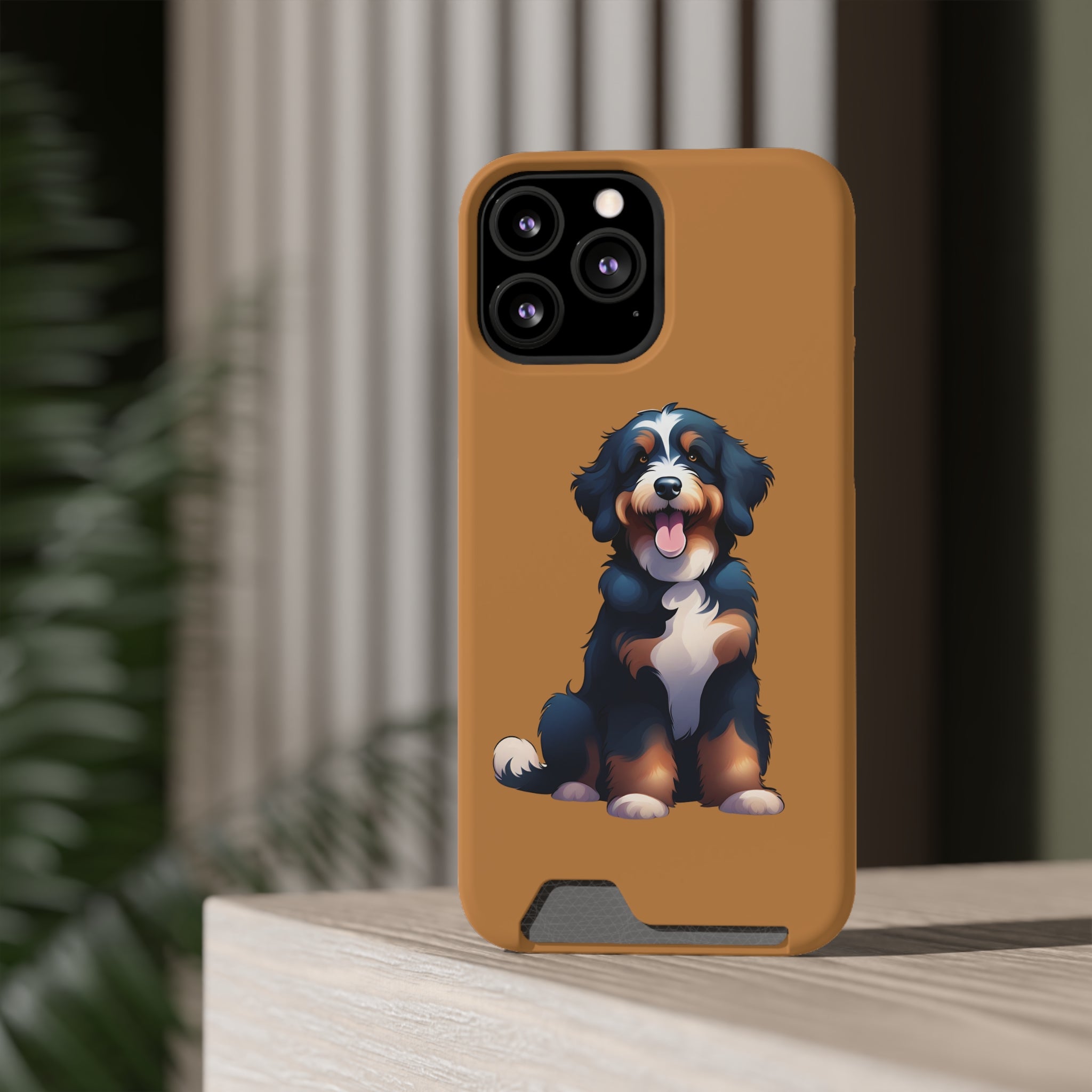 Bernie doodle Phone Case with Card Holder