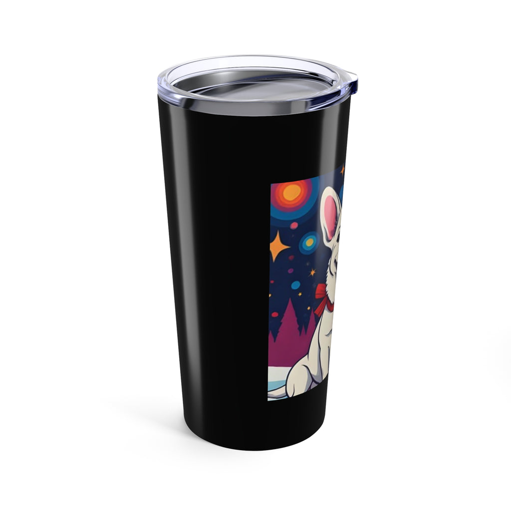 White Corgi Holiday Tumbler 20oz