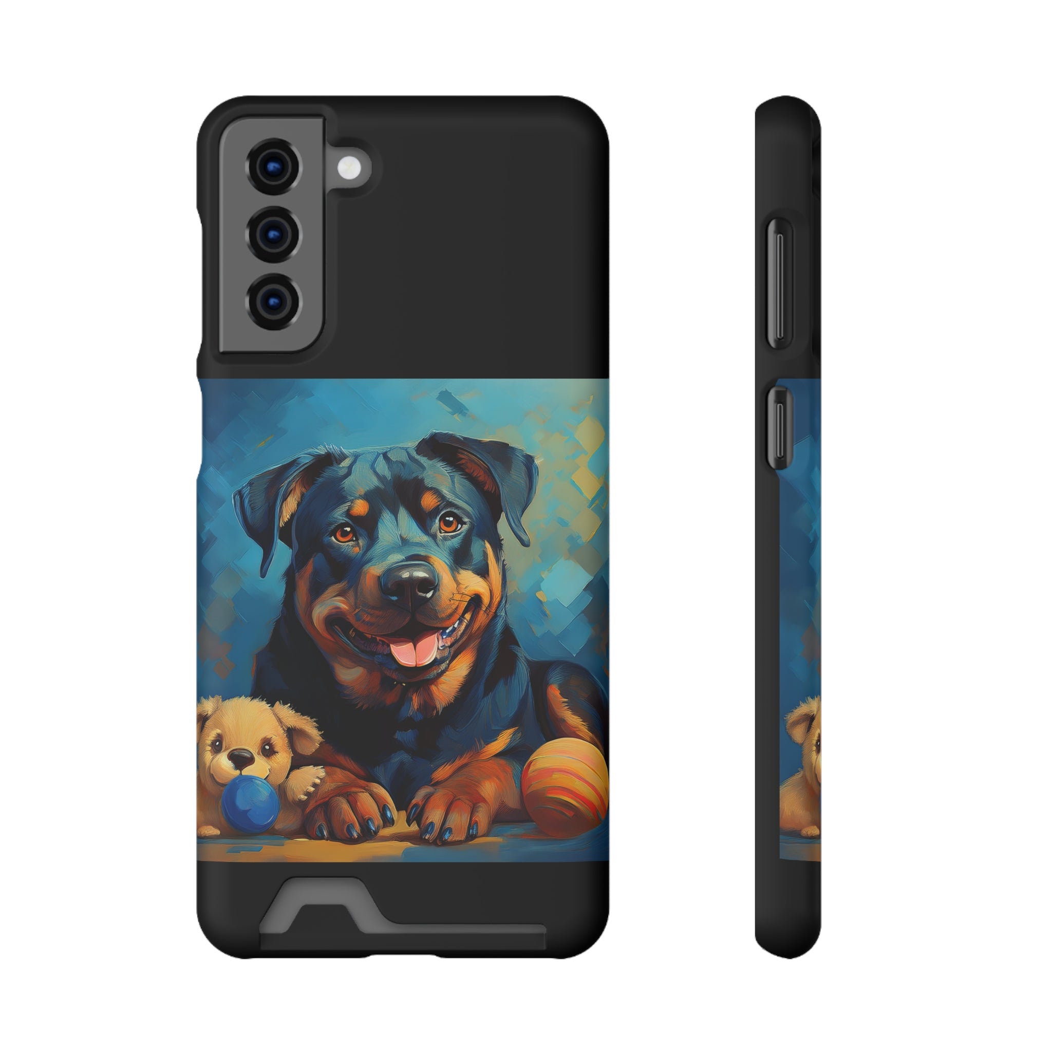 Rottweiler Phone Case with Card Holder
