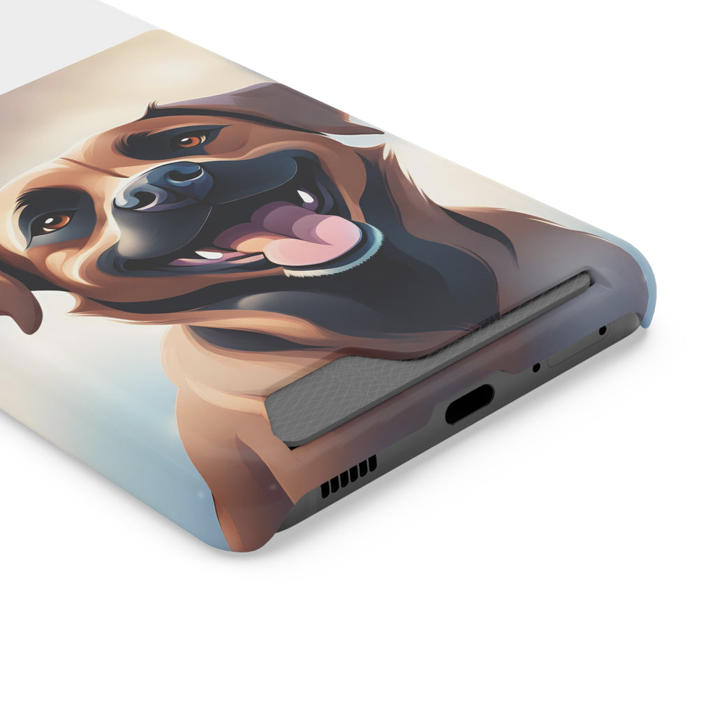 Black Mouth Cur Phone Case with Card Holder