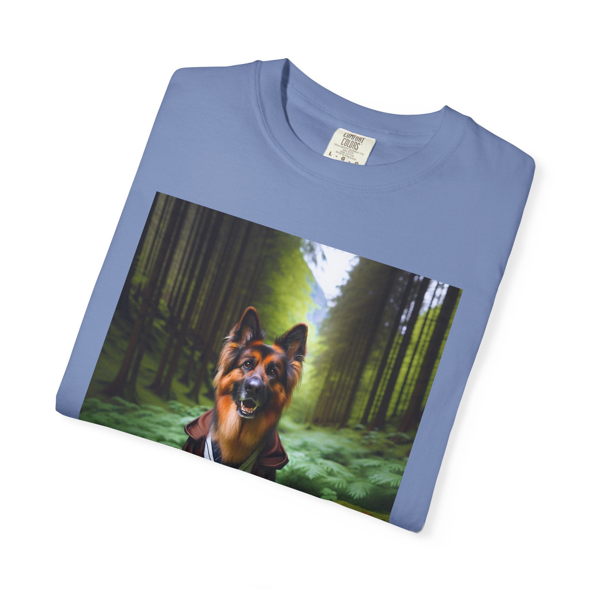 German Shepherd Forest Knight Unisex Garment-Dyed T-shirt