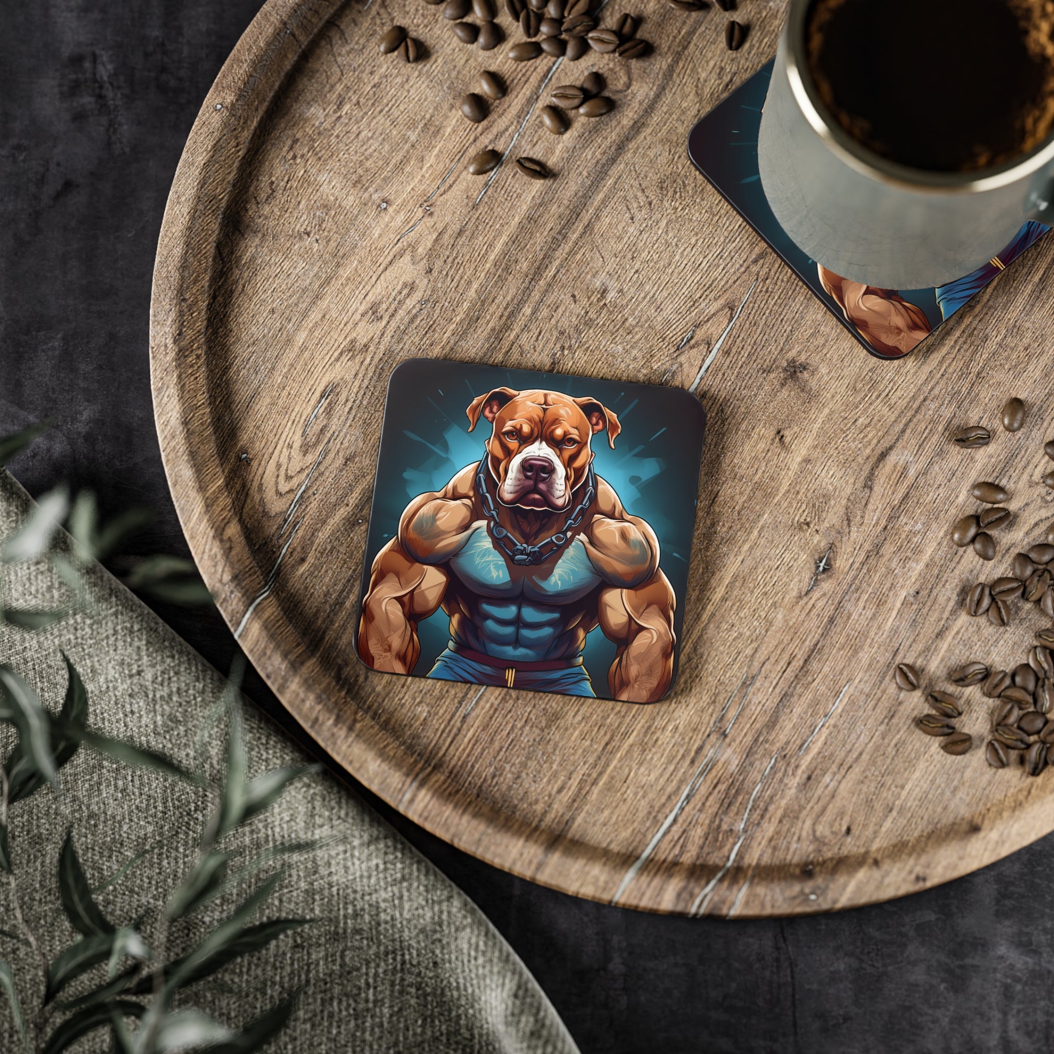 Pitbull Body Builder Coasters