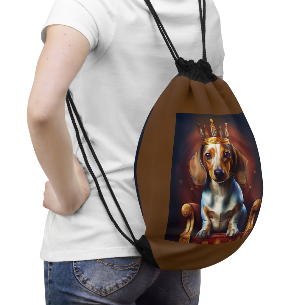 Dachshund Royal Drawstring Bag