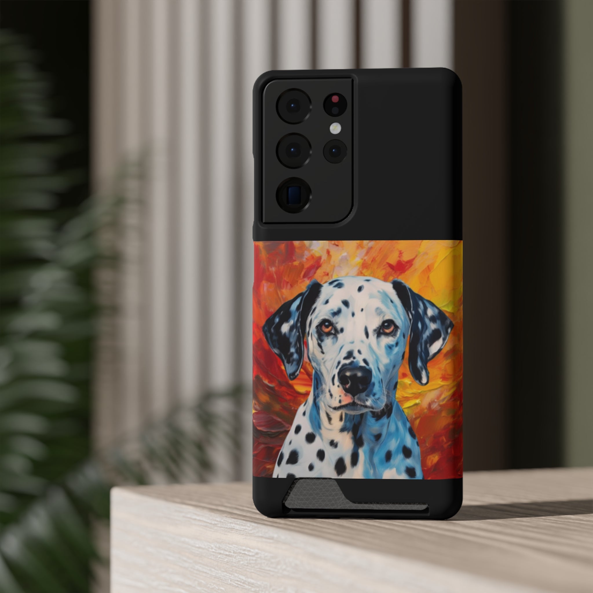 Dalmation Phone Case with Card Holder