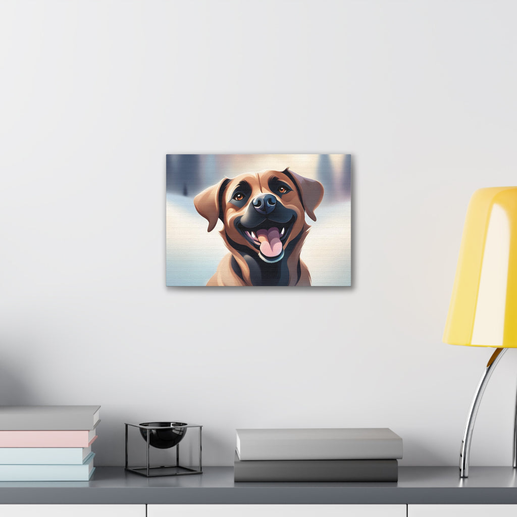 Black Mouth Cur Canvas Stretched, 0.75"