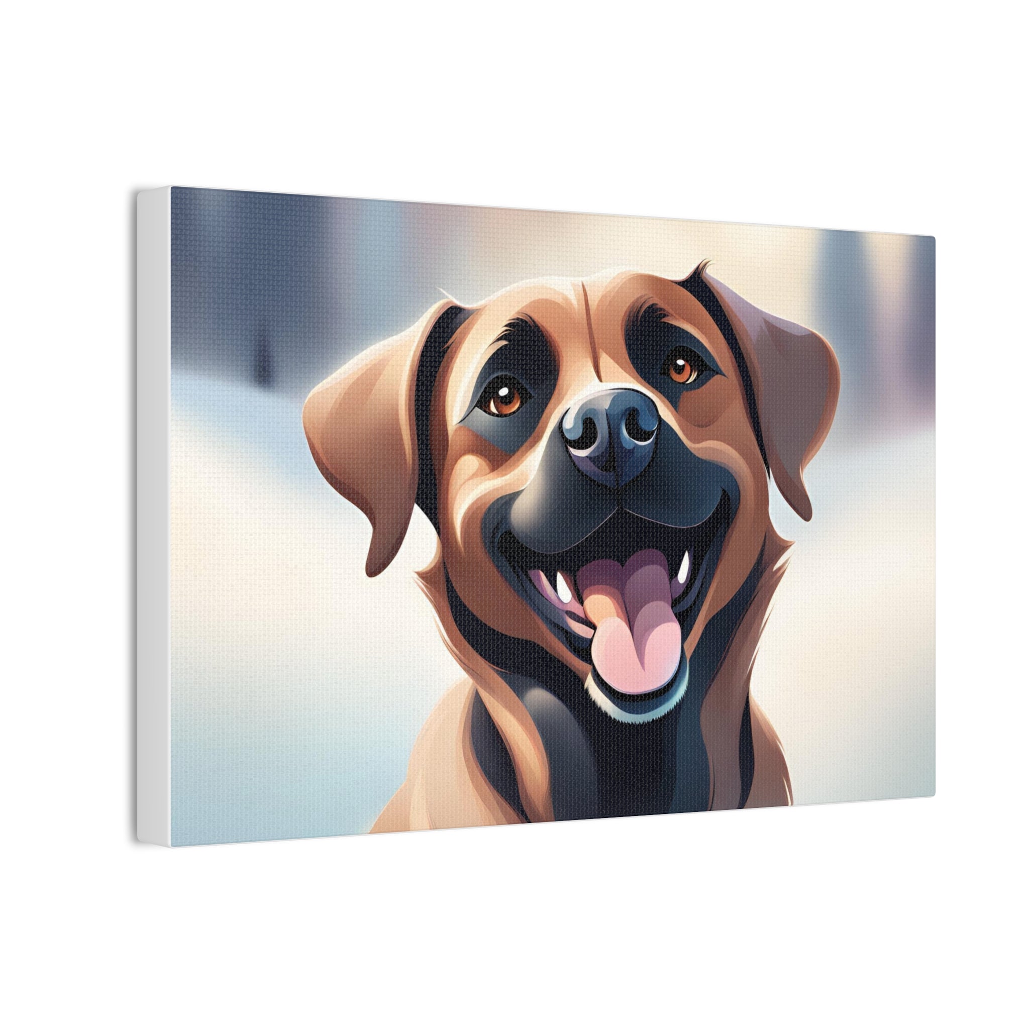 Black Mouth Cur Canvas Stretched, 0.75"