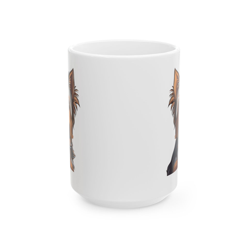 Yorkie Ceramic Mug, (11oz, 15oz)
