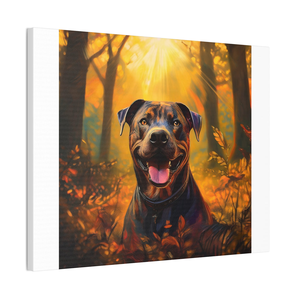 Pit Bull Brindle Autumn Stretched, 0.75"