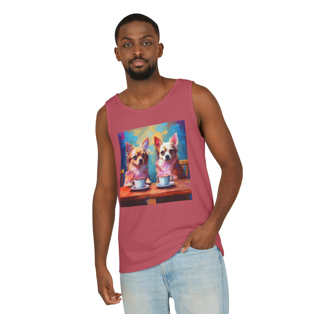 Cafe con Chihuahua Unisex Tank Top