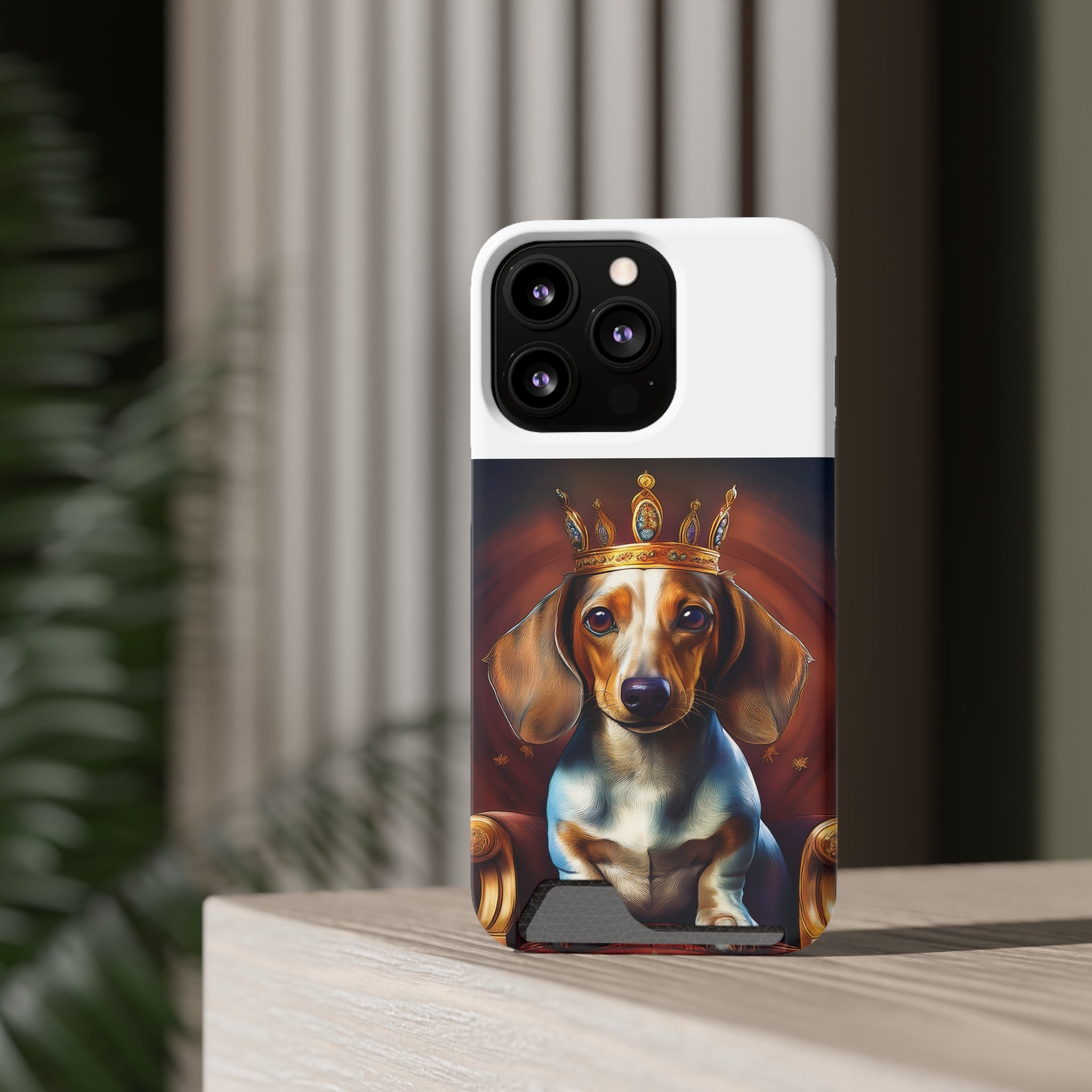 Dachshund Royal Phone Case with Card Holder