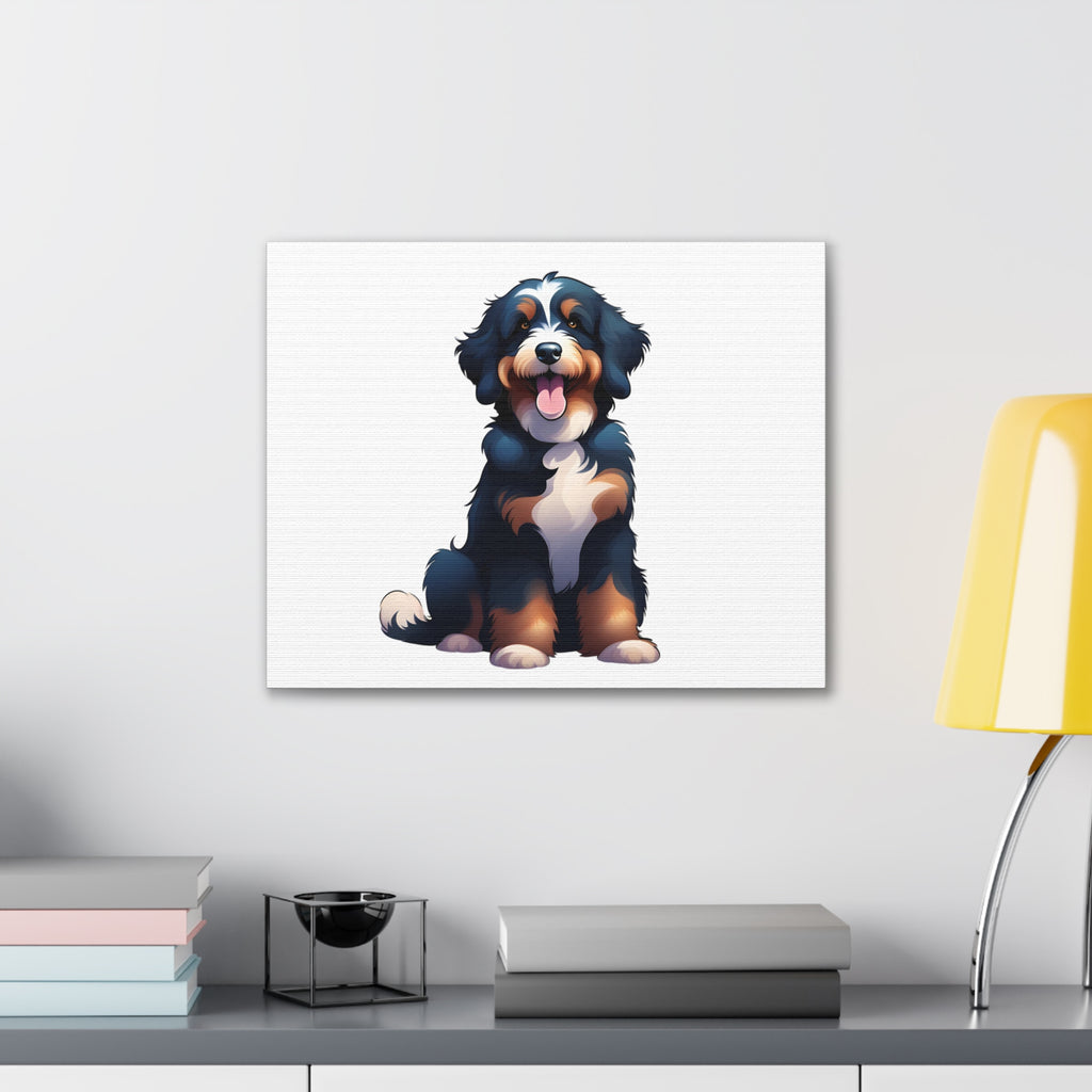 Bernedoodle Canvas Stretched, 0.75"