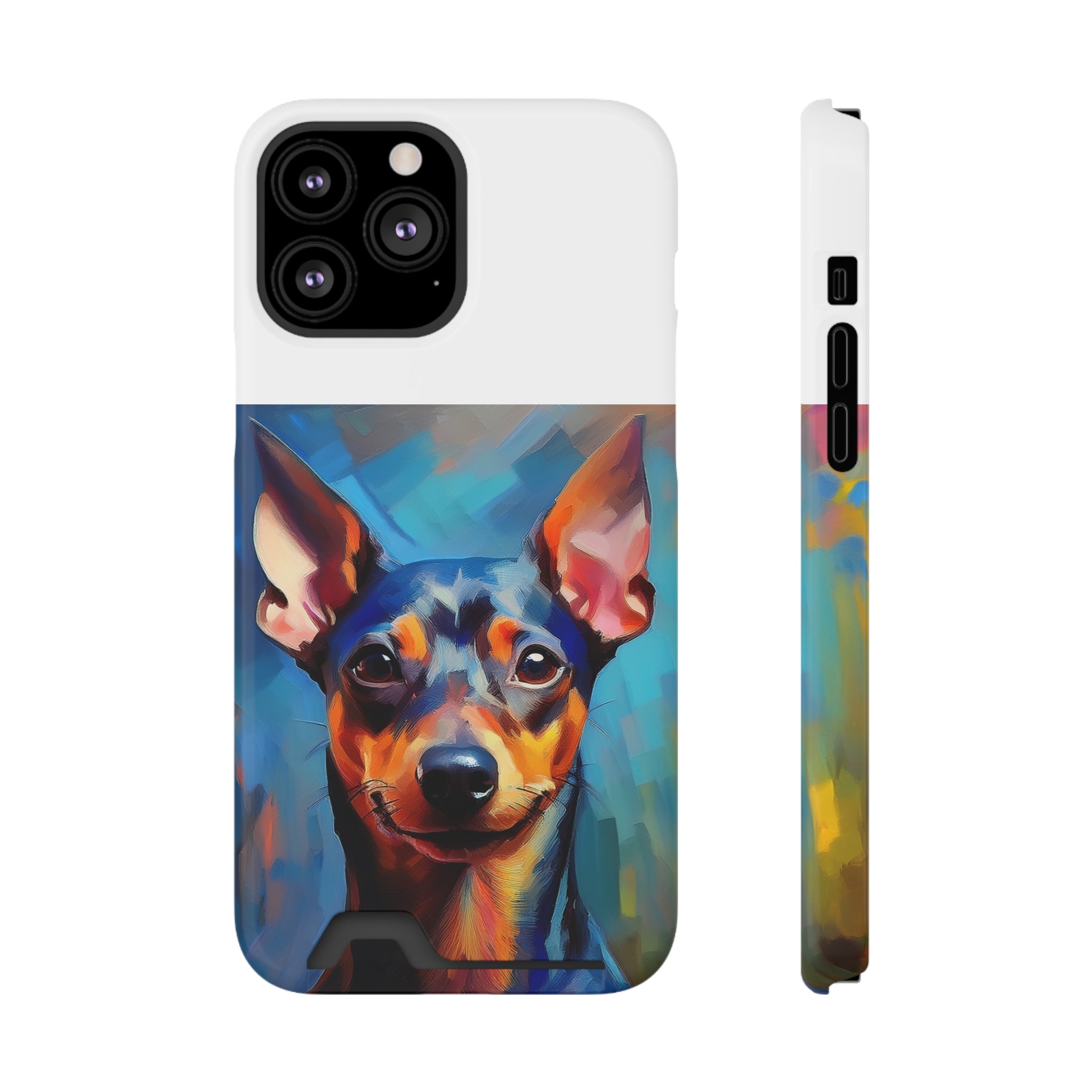 Miniature Pincher Phone Case with Card Holder
