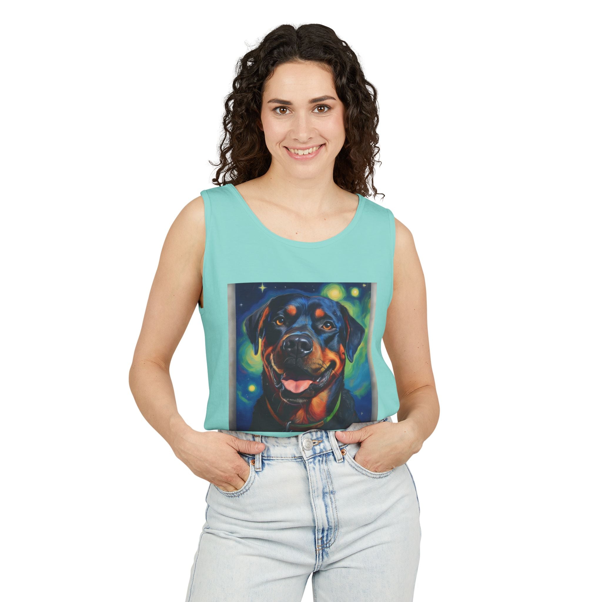 Rottweiler Stary Night Unisex Tank Top