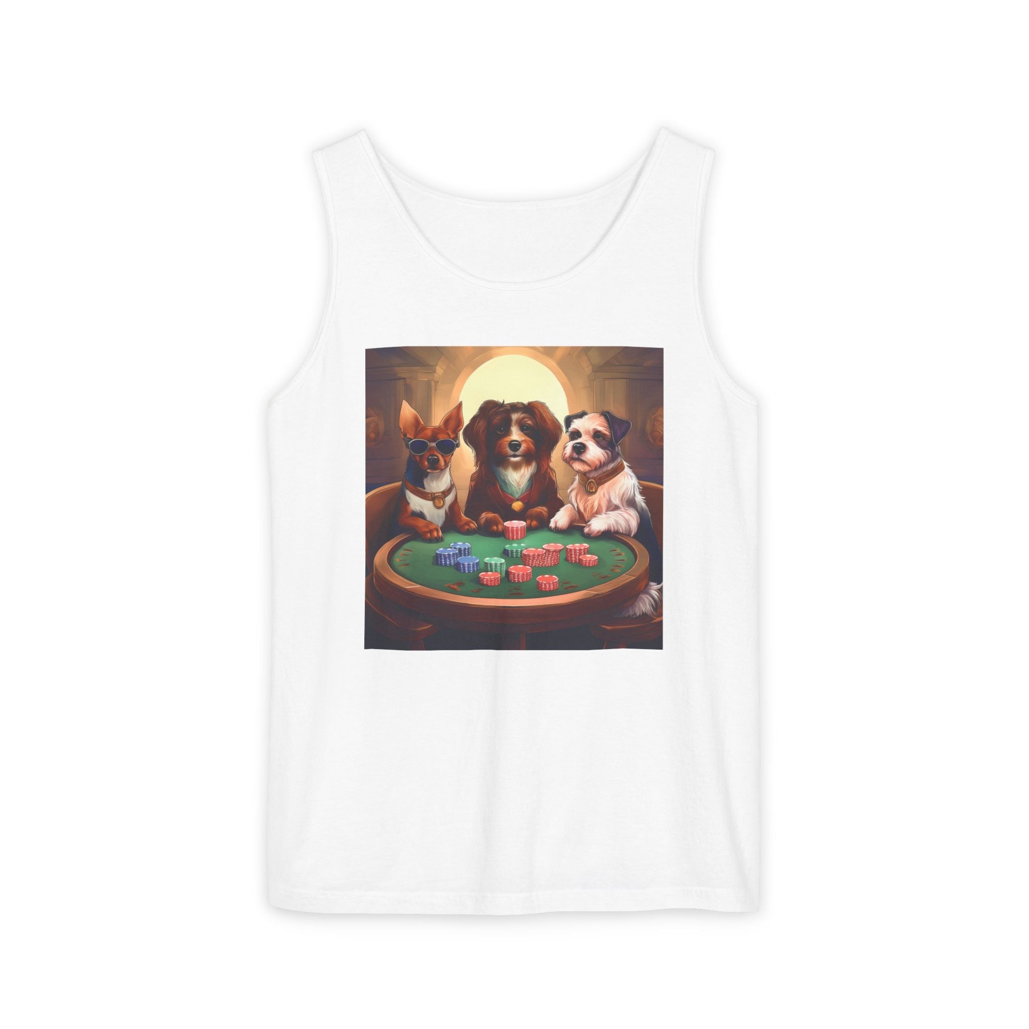 Puppy Poker Unisex Tank Top