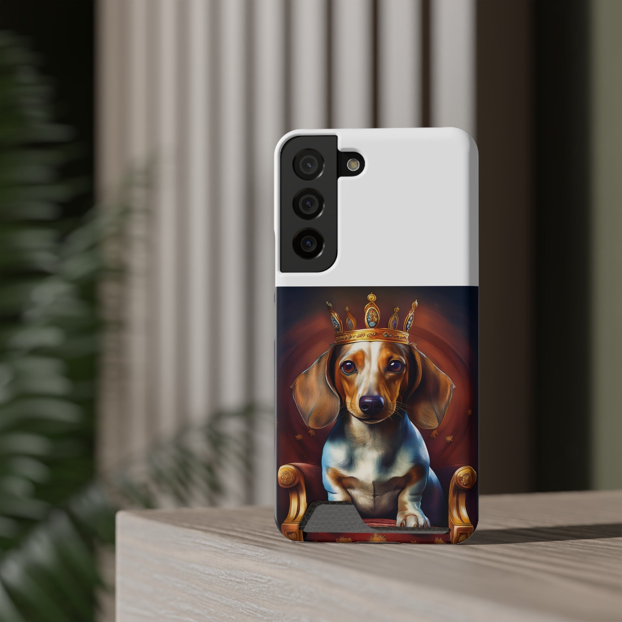 Dachshund Royal Phone Case with Card Holder